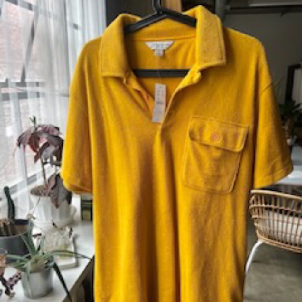 JCREW Terry polo shirt NWT (Large)